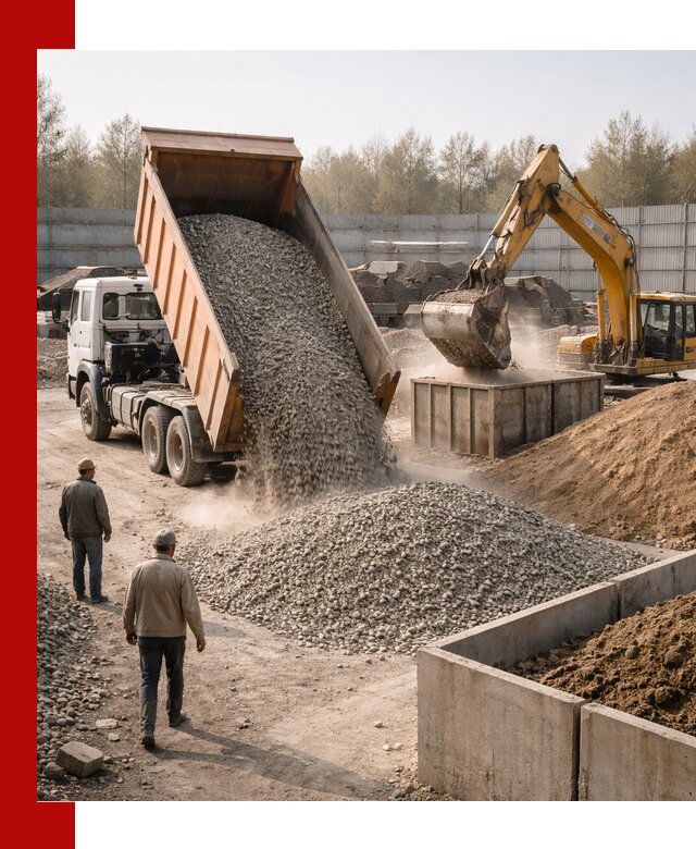 Доставка нерудных материалов с погрузкой и разгрузкой в Гусе-Хрустальном