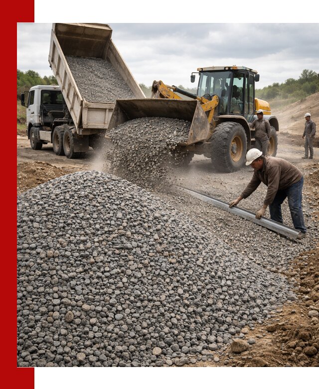Гравийный щебень фракция 5-20 с доставкой в Гусе-Хрустальном