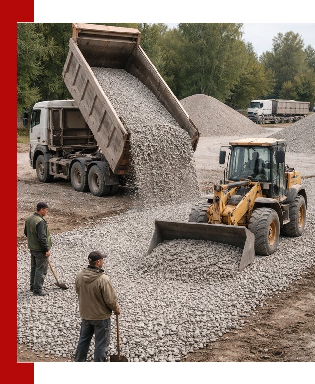 Купить гравийный щебень фракция 20-40 в Гусе-Хрустальном с доставкой