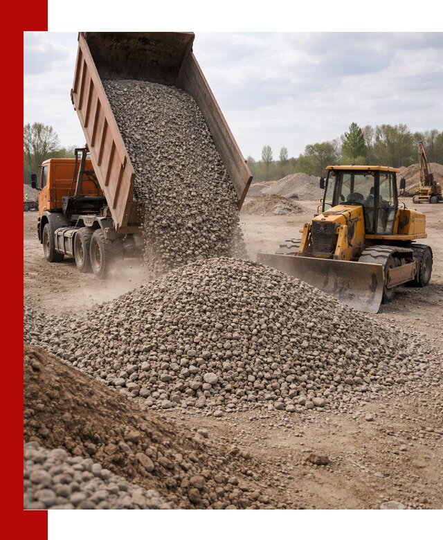 Доставка гравийного щебня фракции 40-70 в Гусе-Хрустальном