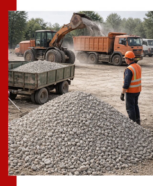 Доставка известнякового щебня фракция 20–40 в Гусе-Хрустальном