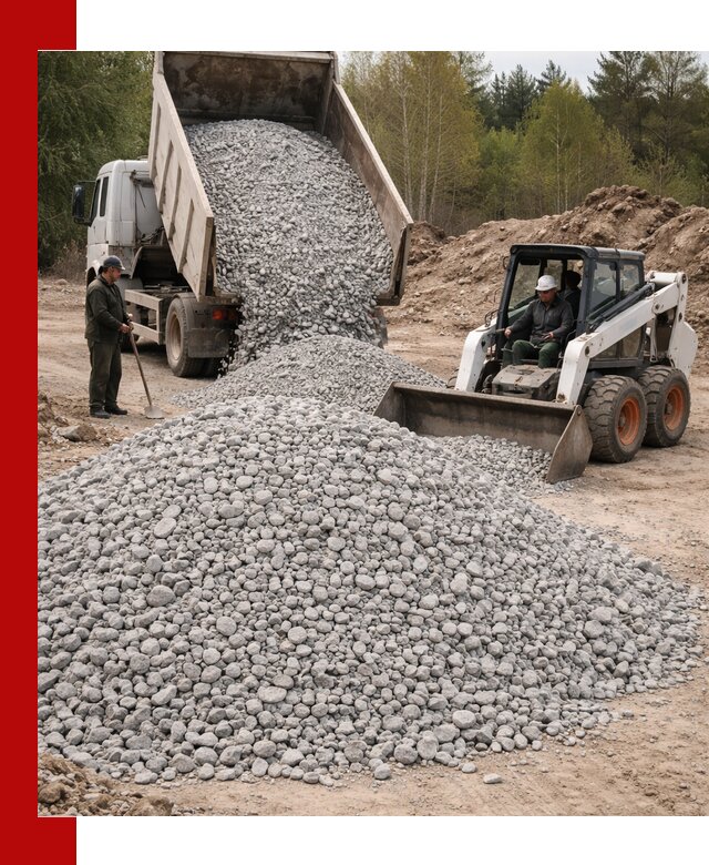 Доставка доломитового щебня в Гусе-Хрустальном напрямую от карьера
