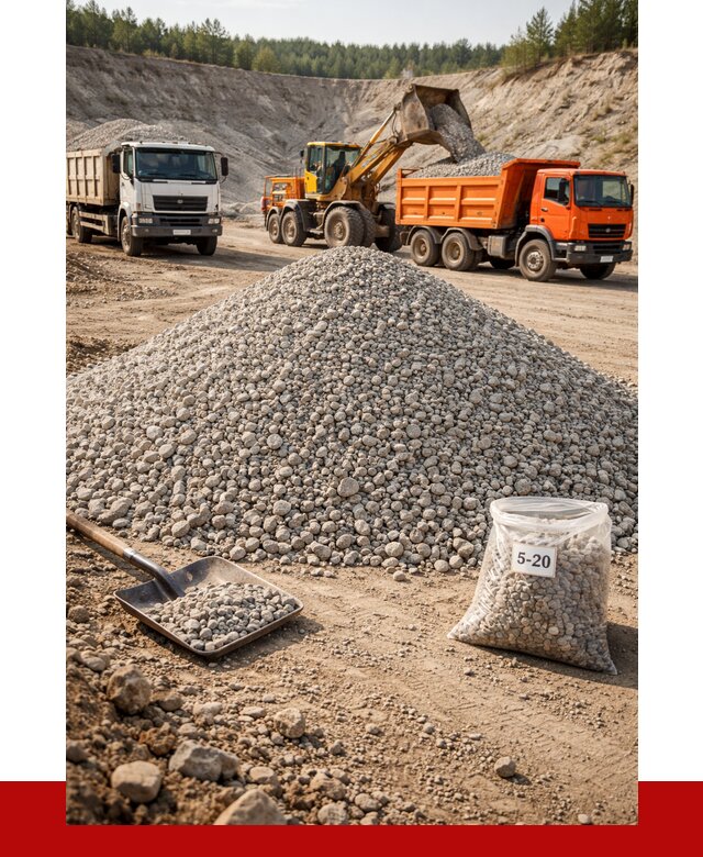Доломитовый щебень фр. 5-20 в Гусе-Хрустальном от 4493 р. | ПРОНЕРУДГсь