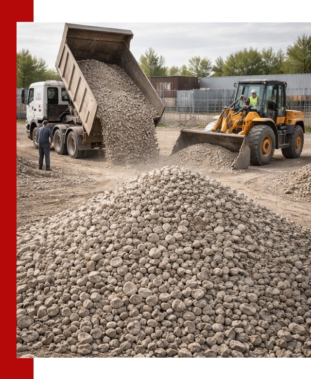 Доломитовый щебень фракции 20–41 с доставкой в Гусе-Хрустальном