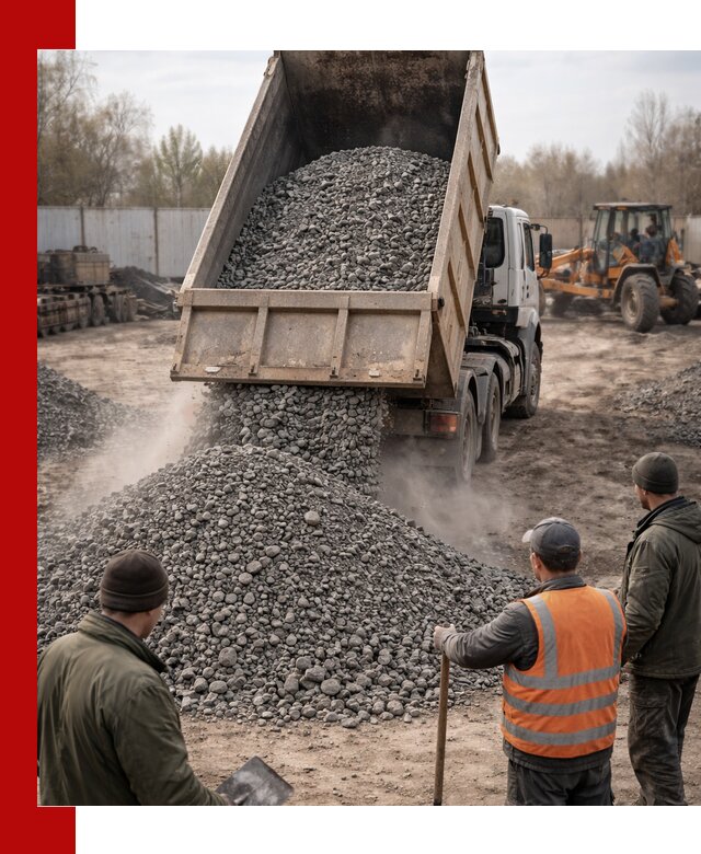 Доставка шлакового щебня в удобные сроки по выгодной цене в Гусе-Хрустальном