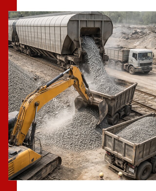 Доставка железнодорожного щебня в Гусе-Хрустальном крупными партиями быстрого отгруза