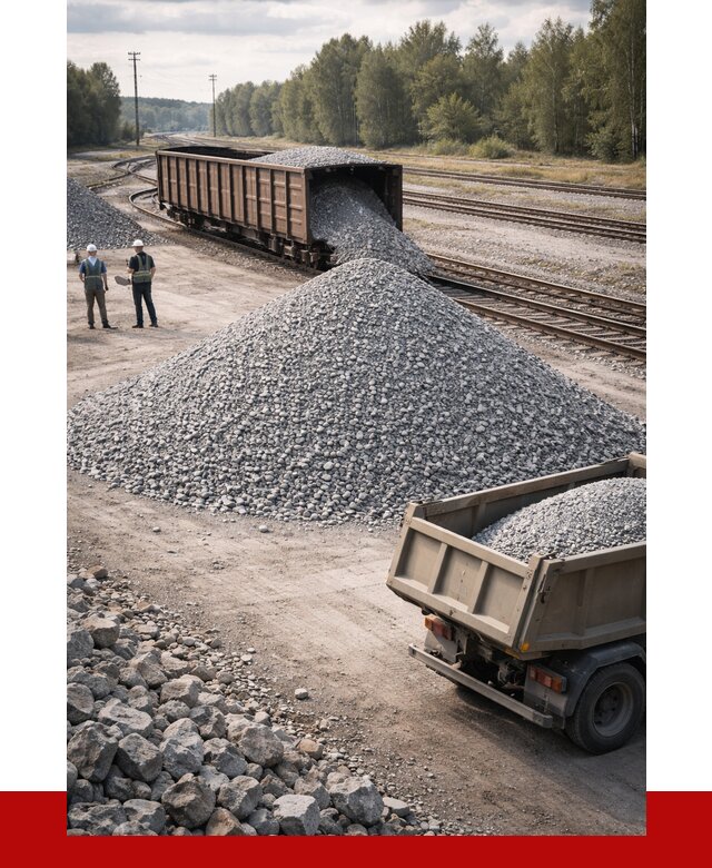 Железнодорожный щебень 20-60 в Гусе-Хрустальном от 1819 р. | ПРОНЕРУДГсь