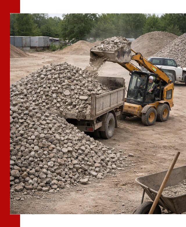 Доставка вторичного щебня в Гусе-Хрустальном для строительных работ