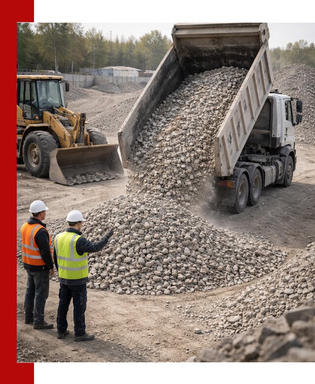 Вторичный щебень фракция 40–70 доставка в Гусе-Хрустальном