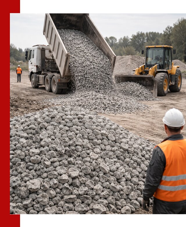 Доставка бетонного щебня фракции 20-40 в Гусе-Хрустальном