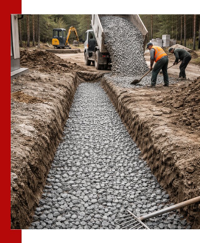 Щебень для дренажа с доставкой в Гусе-Хрустальном высокого качества