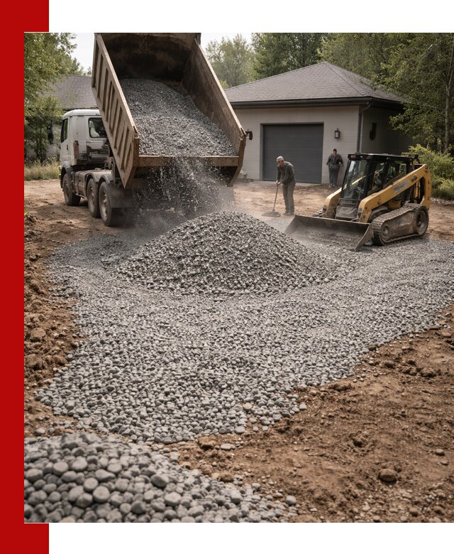 Щебень для парковки в Гусе-Хрустальном: доставка и укладка качественного материала