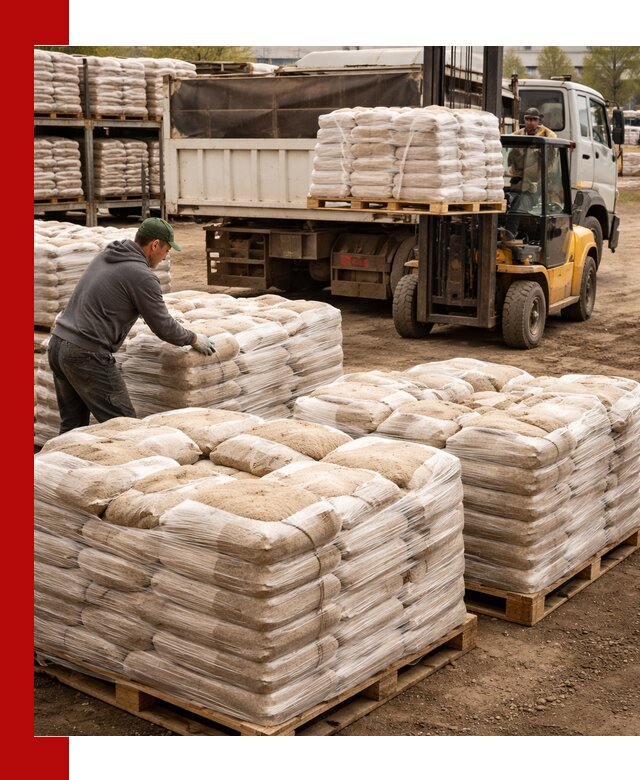 Карьерный песок в мешках с доставкой в Гусе-Хрустальном