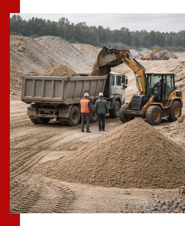 Карьерный среднезернистый песок с доставкой в Гусе-Хрустальном