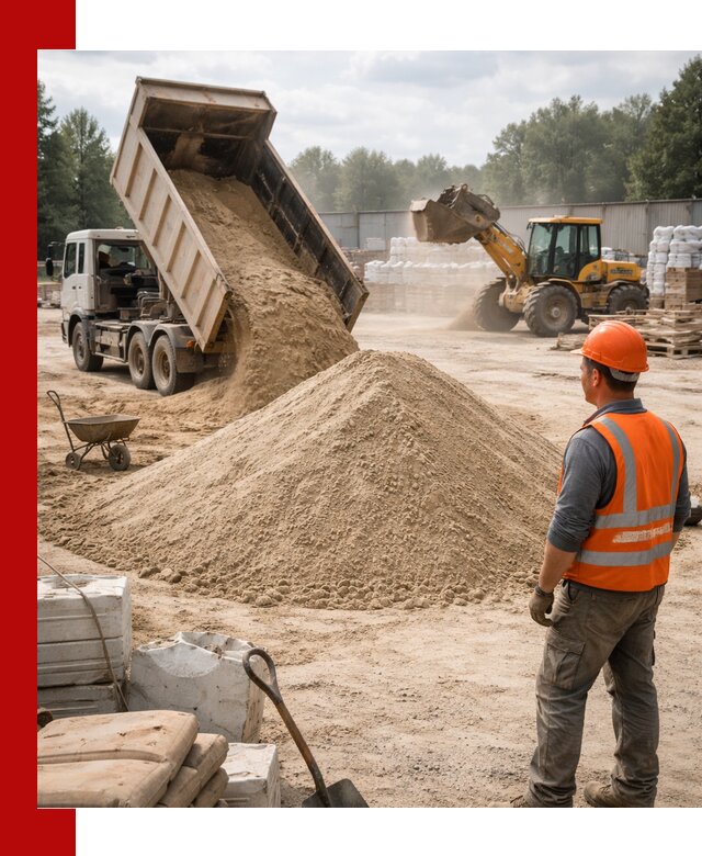 Доставка строительного песка с самосвалом в Гусе-Хрустальном