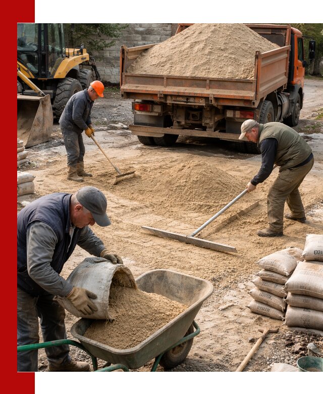 Поставка песка для стяжки в Гусе-Хрустальном с быстрой доставкой