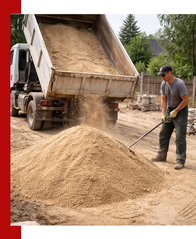 Доставка сухого песка самосвалами в Гусе-Хрустальном