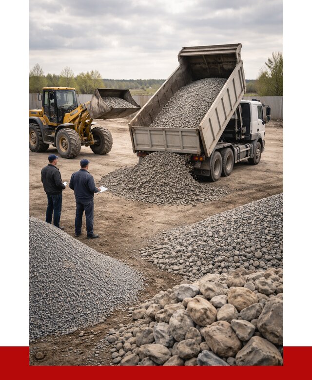 Гравий и камень с доставкой в Гусе-Хрустальном от 4493 р. - ПРОНЕРУДГсь