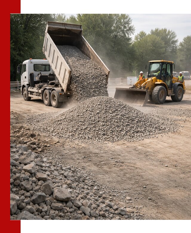 Гравий фракция 5–20 доставка в Гусе-Хрустальном оптом и в розницу