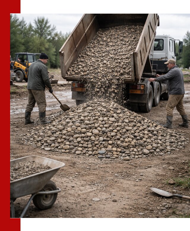 Доставка гальки речной оптом и в розницу в Гусе-Хрустальном