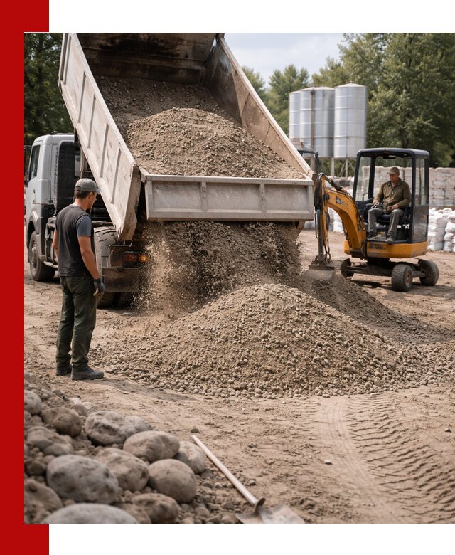 Доставка ПГС С3 в Гусе-Хрустальном самосвалами и миксерами