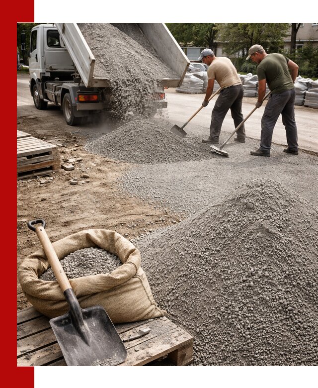 Отсев для тротуарной плитки в Гусе-Хрустальном — доставка и укладка