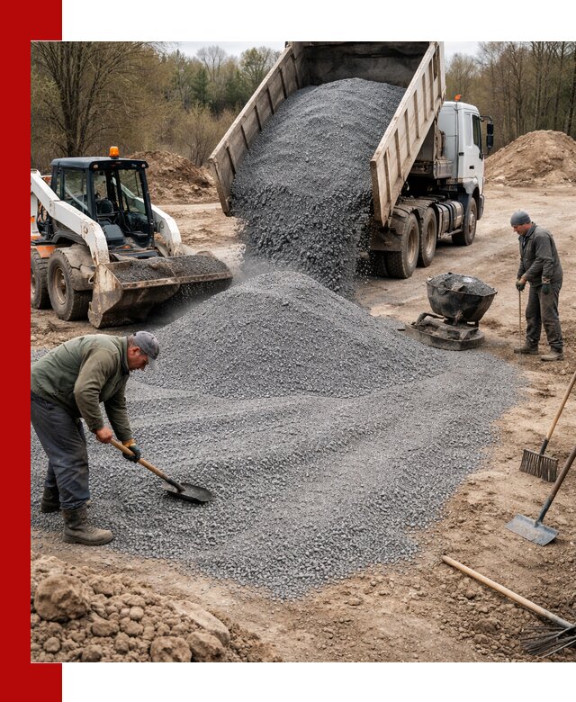 Отсев для подсыпки в Гусе-Хрустальном — доставка и подсыпка на участок