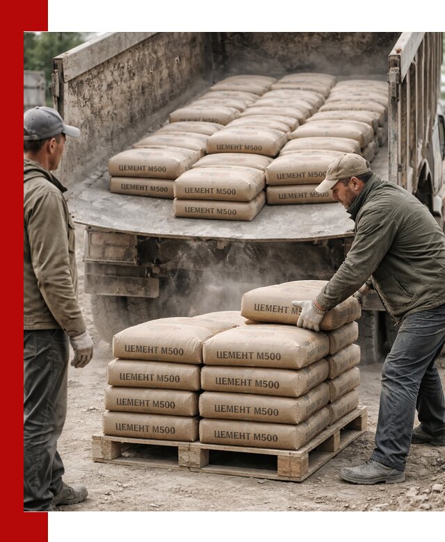Цемент М500 с доставкой самосвалом в Гусе-Хрустальном