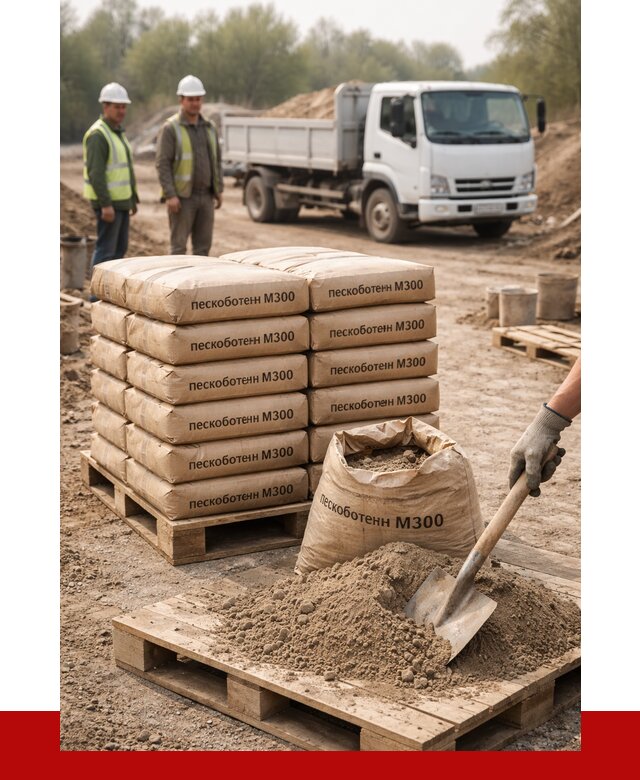 Пескобетон М300 в Гусе-Хрустальном с доставкой от 4975 р. за куб | ПРОНЕРУДГсь