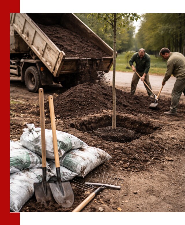 Грунт для посадки деревьев в Гусе-Хрустальном — доставка и подготовка почвы