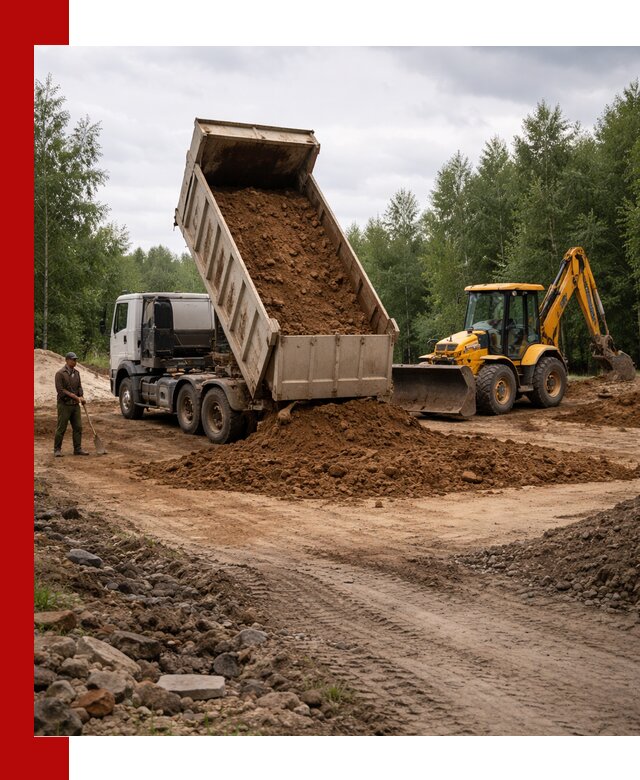 Доставка суглинка самосвалами в Гусе-Хрустальном подсыпка и планировка