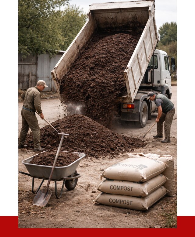 Купить компост в Гусе-Хрустальном от 4493 р. за куб с доставкой | ПРОНЕРУДГсь