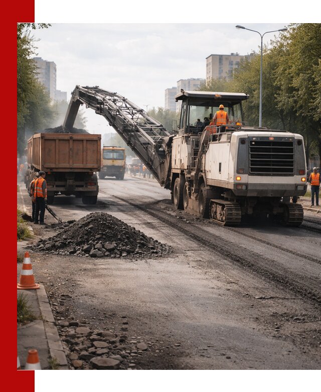 Фрезерованный асфальт в Гусе-Хрустальном — удаление и вывоз старого покрытия