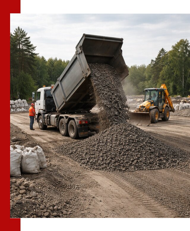 Доставка дробленого асфальта в Гусе-Хрустальном для дорожных работ