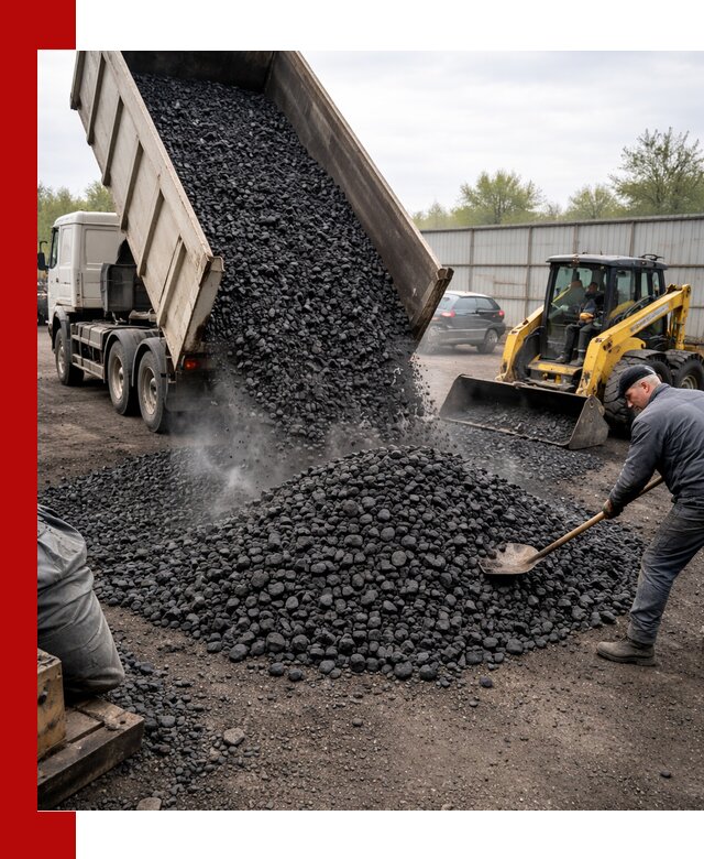 Доставка угля орех в Гусе-Хрустальном оптом и в розницу