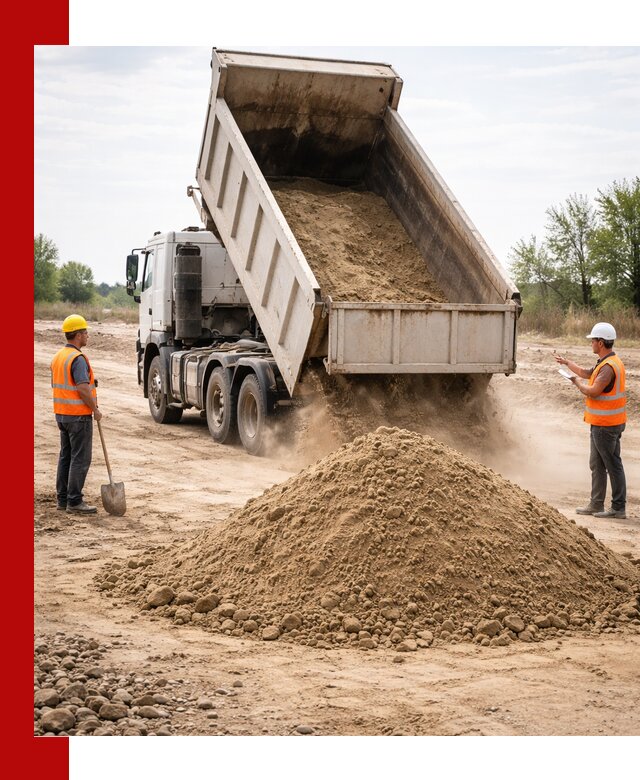 Доставка самосвалом 15 кубов в Гусе-Хрустальном за город и по городу