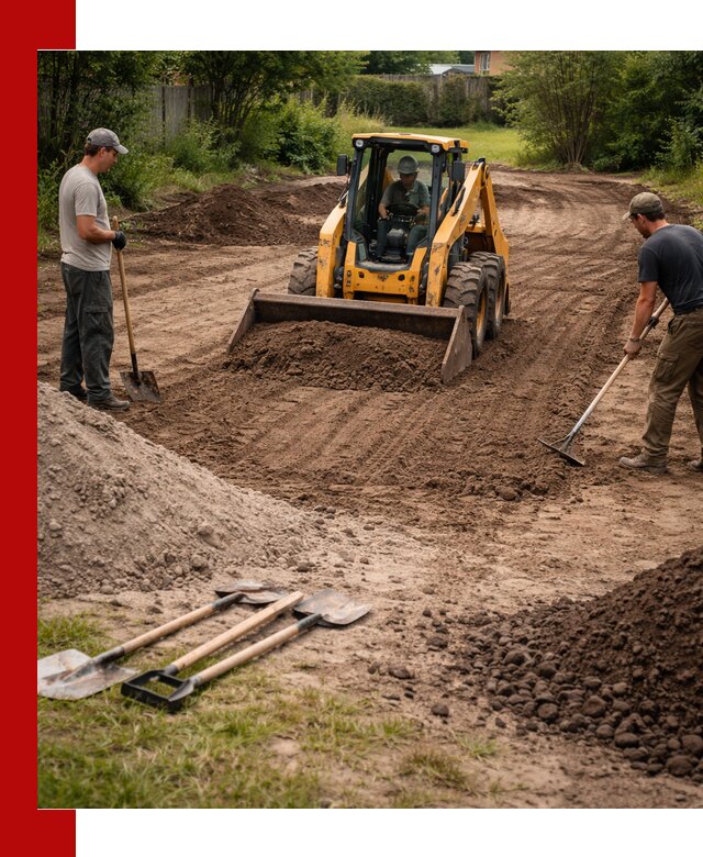 Планировка участка грунтом с вывозом и доставкой в Гусе-Хрустальном