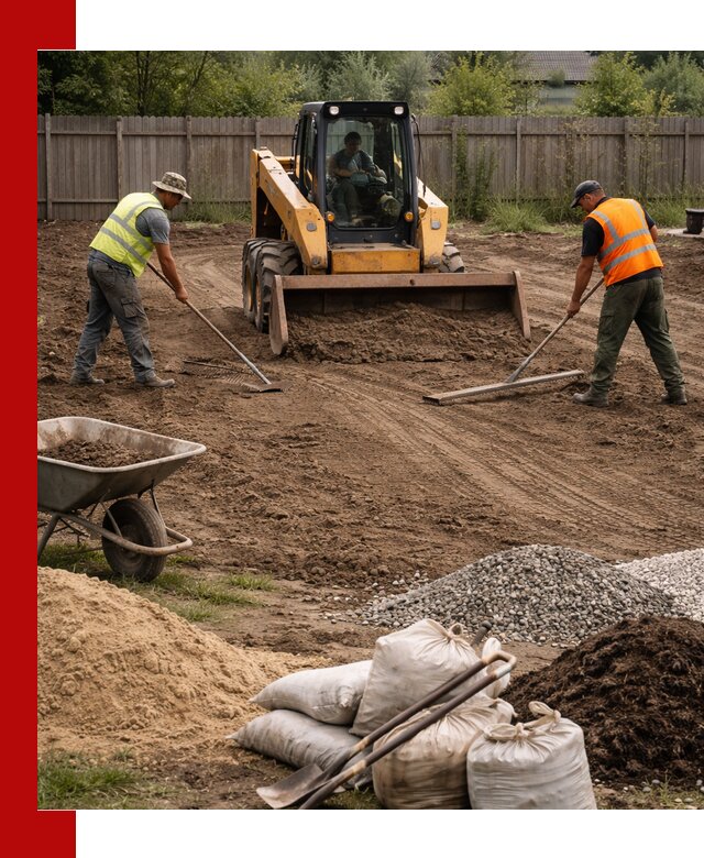 Выравнивание участка под строительство и благоустройство в Гусе-Хрустальном