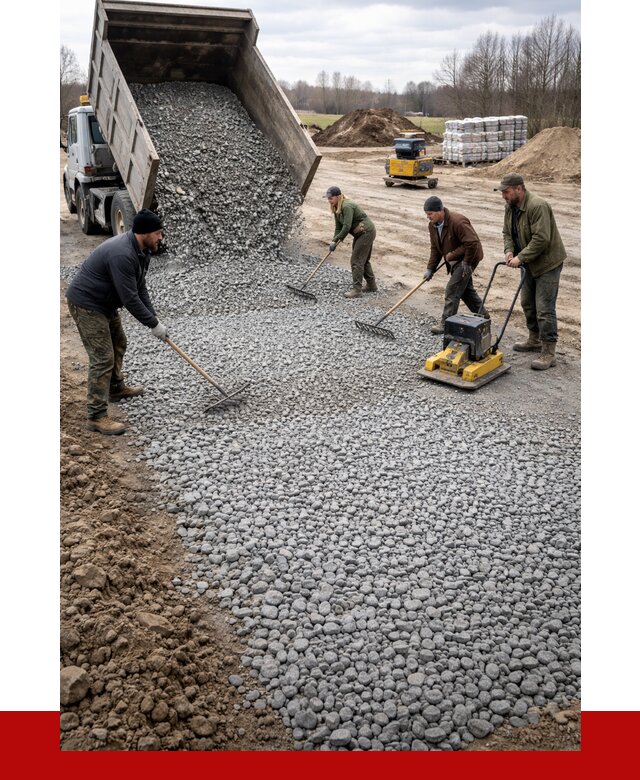 Устройство щебеночной подушки в Гусе-Хрустальном от 4814 р. ПРОНЕРУДГсь